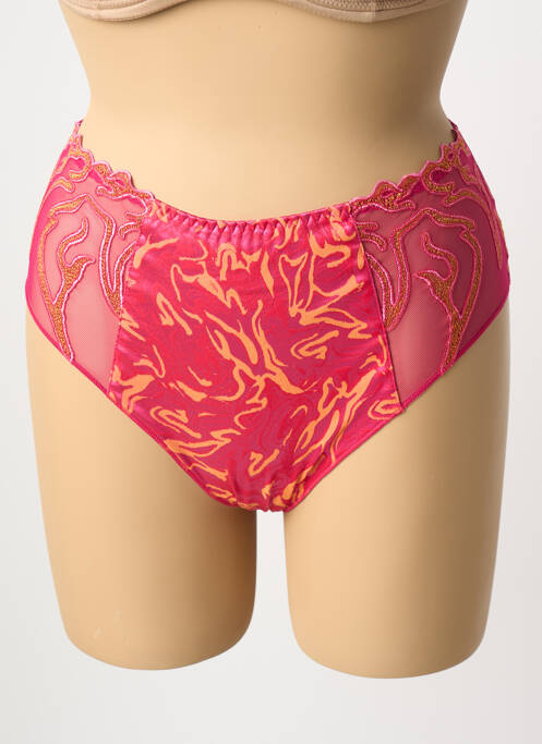 Culotte haute tissage satiné rose LOUISA BRACQ femme