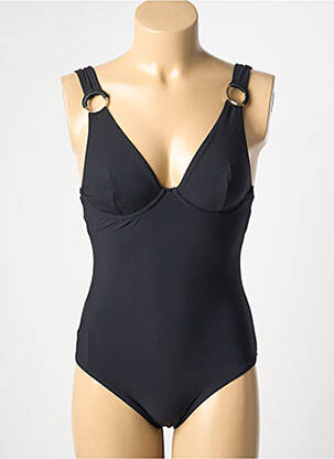 Maillot de bain 1 pièce bretelles élastiquées ajustables noir AUBADE femme