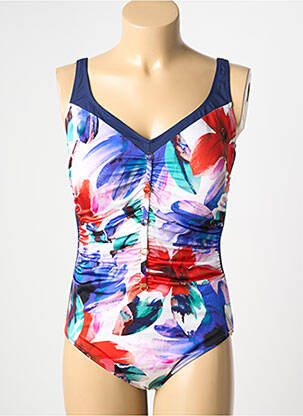 Maillot de bain 1 pièce imprimé fantaisie bleu CHARMLINE femme