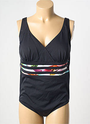 Maillot de bain 1 pièce imprimé fantaisie noir CHARMLINE femme