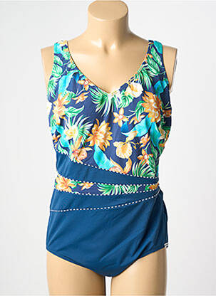 Maillot de bain 1 pièce imprimé fantaisie bleu SUNMARIN femme