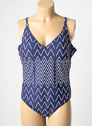Maillot de bain 1 pièce imprimé fantaisie bleu DEIDAD femme