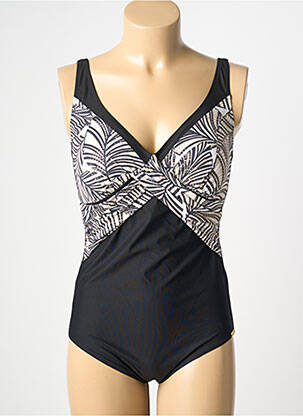 Maillot de bain 1 pièce imprimé fantaisie noir CHARMLINE femme