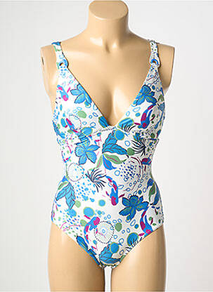 Maillot de bain 1 pièce imprimé fantaisie bleu SIMONE PERELE femme