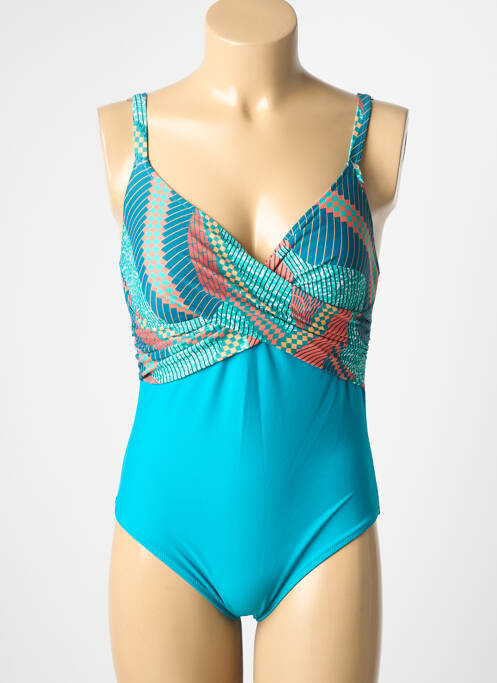 Maillot de bain 1 pièce imprimé fantaisie bleu DEIDAD femme