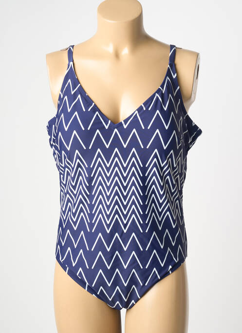 Maillot de bain 1 pièce imprimé fantaisie bleu DEIDAD femme