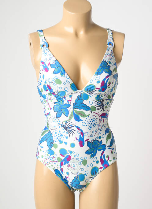 Maillot de bain 1 pièce imprimé fantaisie bleu SIMONE PERELE femme