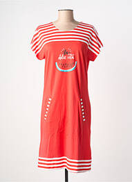 Chemise de nuit imprimé rayures rouge ROSE POMME femme