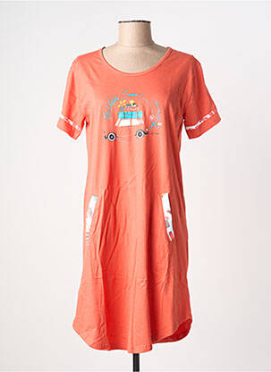Chemise de nuit sérigraphie orange ROSE POMME femme