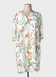 Chemise de nuit imprimé fleurs beige LE CHAT femme