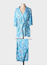 Pyjama tissage jersey bleu IMPETUS femme