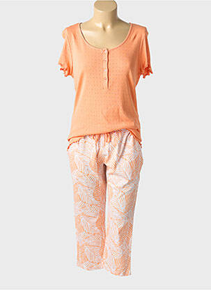 Pyjama tissage jersey orange BARANDI femme