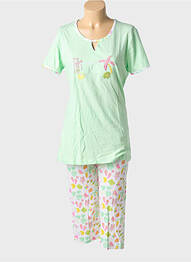 Pyjama tissage jersey vert ROSE POMME femme
