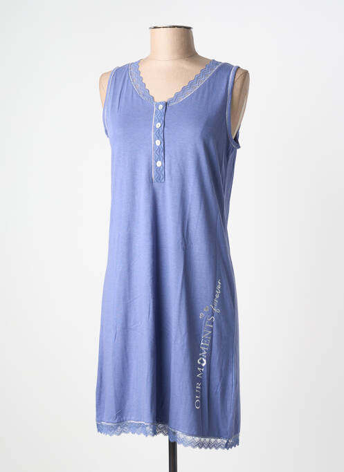 Chemise de nuit bleu MASSANA femme