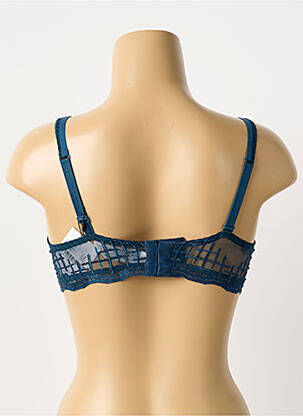 Soutien-gorge effet matière satinée haut soutien-gorge emboitant bleu LOUISA BRACQ femme