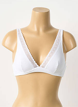 Soutien-gorge broderie haut soutien-gorge emboitant blanc SIMONE X SIMONE PÉRÈLE femme