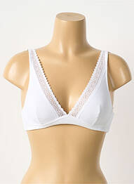 Soutien-gorge broderie haut soutien-gorge emboitant blanc SIMONE X SIMONE PÉRÈLE femme