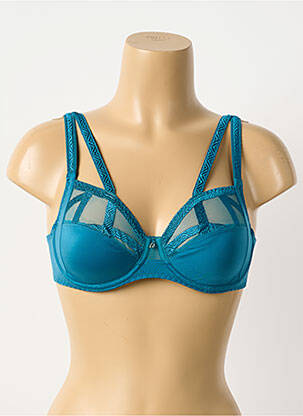 Soutien-gorge effet matière satinée haut soutien-gorge emboitant bleu LOUISA BRACQ femme