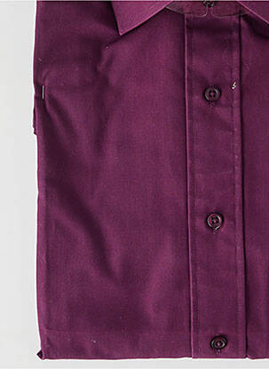 Chemise manches longues poignets boutonnés violet WEDDING homme