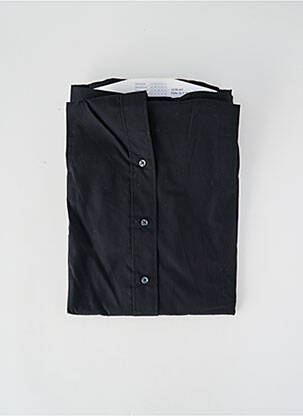 Chemise manches longues poignets boutonnés noir WEDDING homme