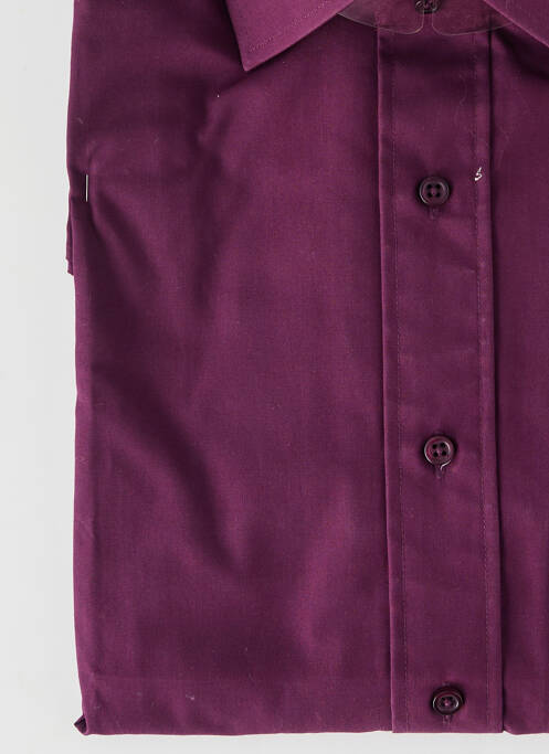 Chemise manches longues poignets boutonnés violet WEDDING homme