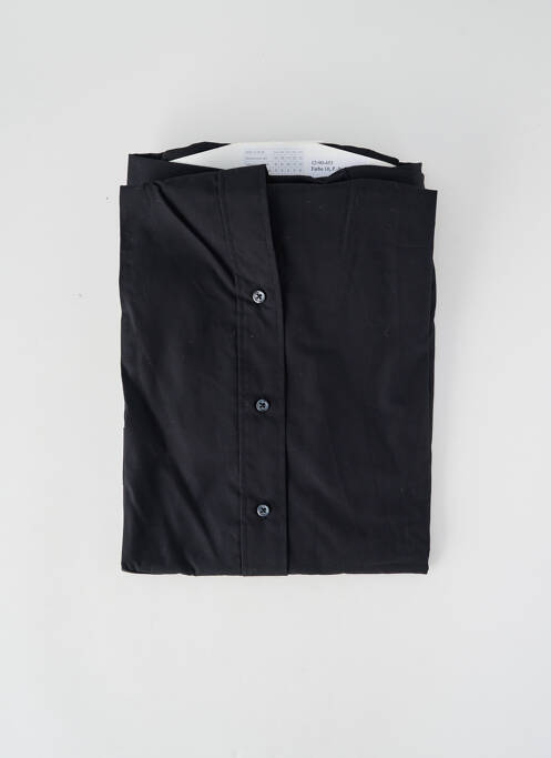 Chemise manches longues poignets boutonnés noir WEDDING homme