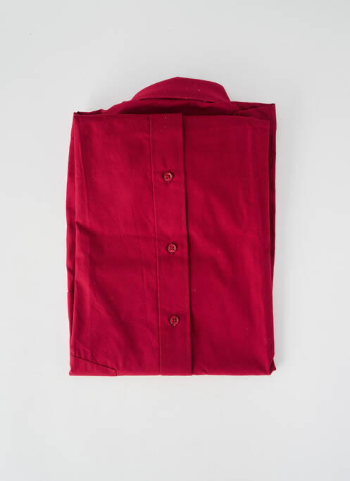 Chemise manches longues poignets boutonnés rouge WEDDING homme