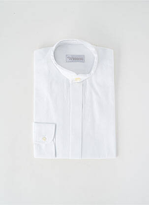 Chemise manches longues poignets boutonnés blanc WEDDING homme