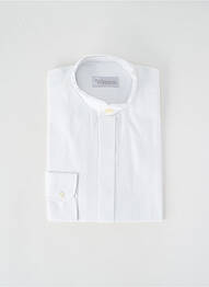 Chemise manches longues poignets boutonnés blanc WEDDING homme