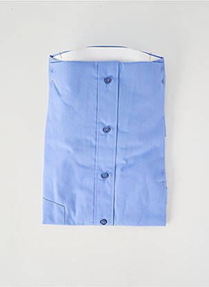 Chemise manches longues poignets boutonnés bleu WEDDING homme