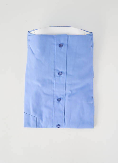 Chemise manches longues poignets boutonnés bleu WEDDING homme
