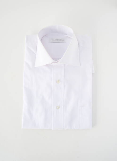 Chemise manches longues poignets boutonnés blanc WEDDING homme