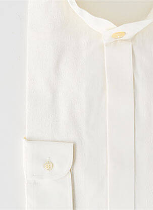 Chemise manches longues poignets boutonnés beige WEDDING homme