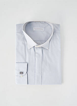 Chemise manches longues coupe droite gris WEDDING homme