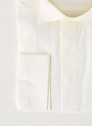 Chemise manches longues poignets boutonnés beige CORNALLI homme