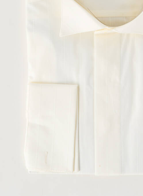 Chemise manches longues poignets boutonnés beige CORNALLI homme