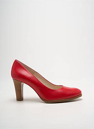 Escarpins tissage satiné talon de 7 à 9cm rouge GADEA femme