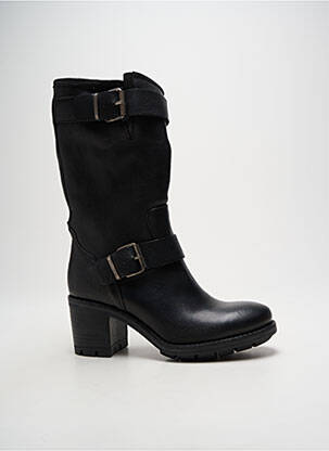 Bottines/boots matière lisse talon de 7 à 9cm noir PAOYAMA femme