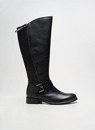Bottes matière lisse talon plat jusqu'à 3cm noir HUSH PUPPIES femme