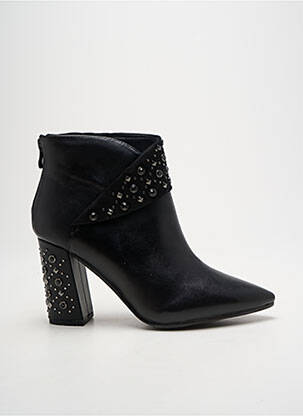 Bottines/boots matière lisse talon de 7 à 9cm noir CAFE NOIR femme