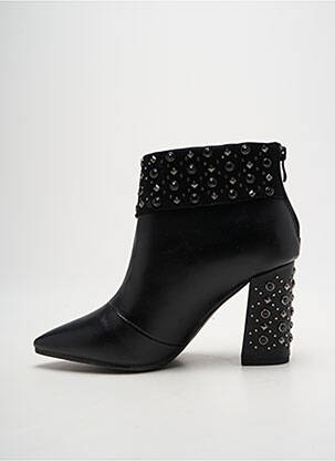 Bottines/boots matière lisse talon de 7 à 9cm noir CAFE NOIR femme