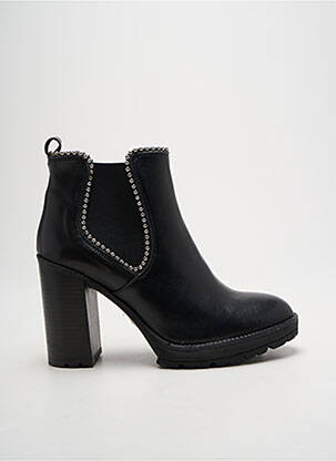 Bottines/boots matière lisse talon de 7 à 9cm noir PAOYAMA femme