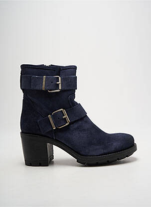 Bottines/boots nubuck talon de 4 à 6cm bleu PAOYAMA femme