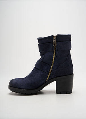 Bottines/boots nubuck talon de 4 à 6cm bleu PAOYAMA femme