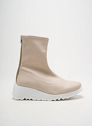Bottines/boots matière lisse talon de 4 à 6cm beige WONDERS femme