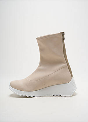 Bottines/boots matière lisse talon de 4 à 6cm beige WONDERS femme
