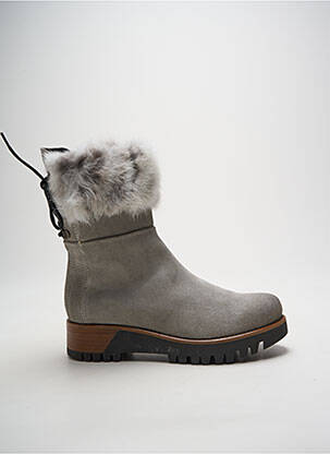 Bottines/boots nubuck talon de 4 à 6cm gris MANAS femme