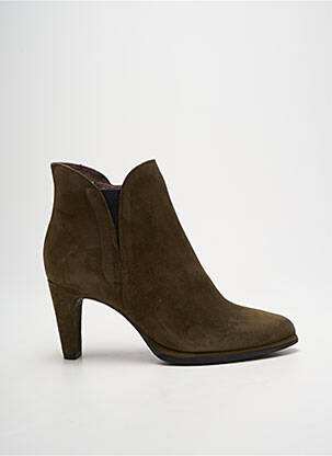 Bottines/boots nubuck talon de 7 à 9cm vert WONDERS femme