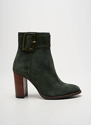 Bottines/boots nubuck talon de 7 à 9cm vert ELISA LANCI femme