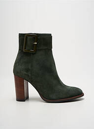 Bottines/boots nubuck talon de 7 à 9cm vert ELISA LANCI femme